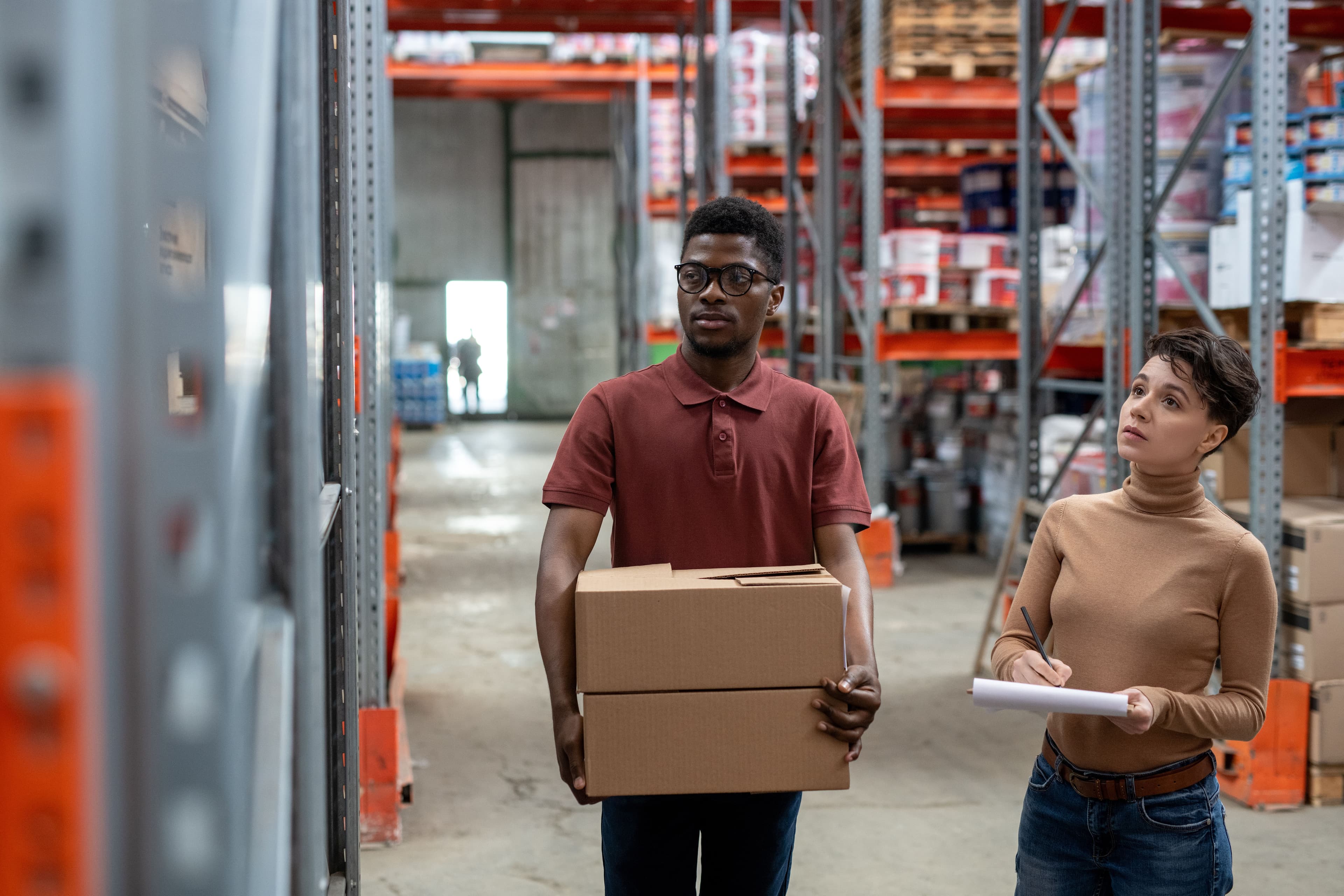 Two Young Multicultural Workers Of Warehouse 2626607