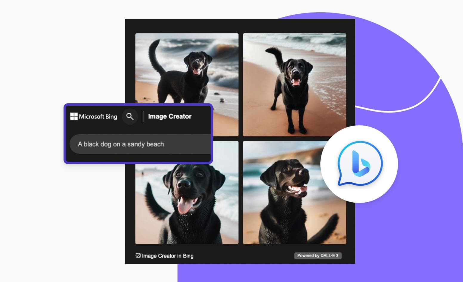 Bing AI image generator example