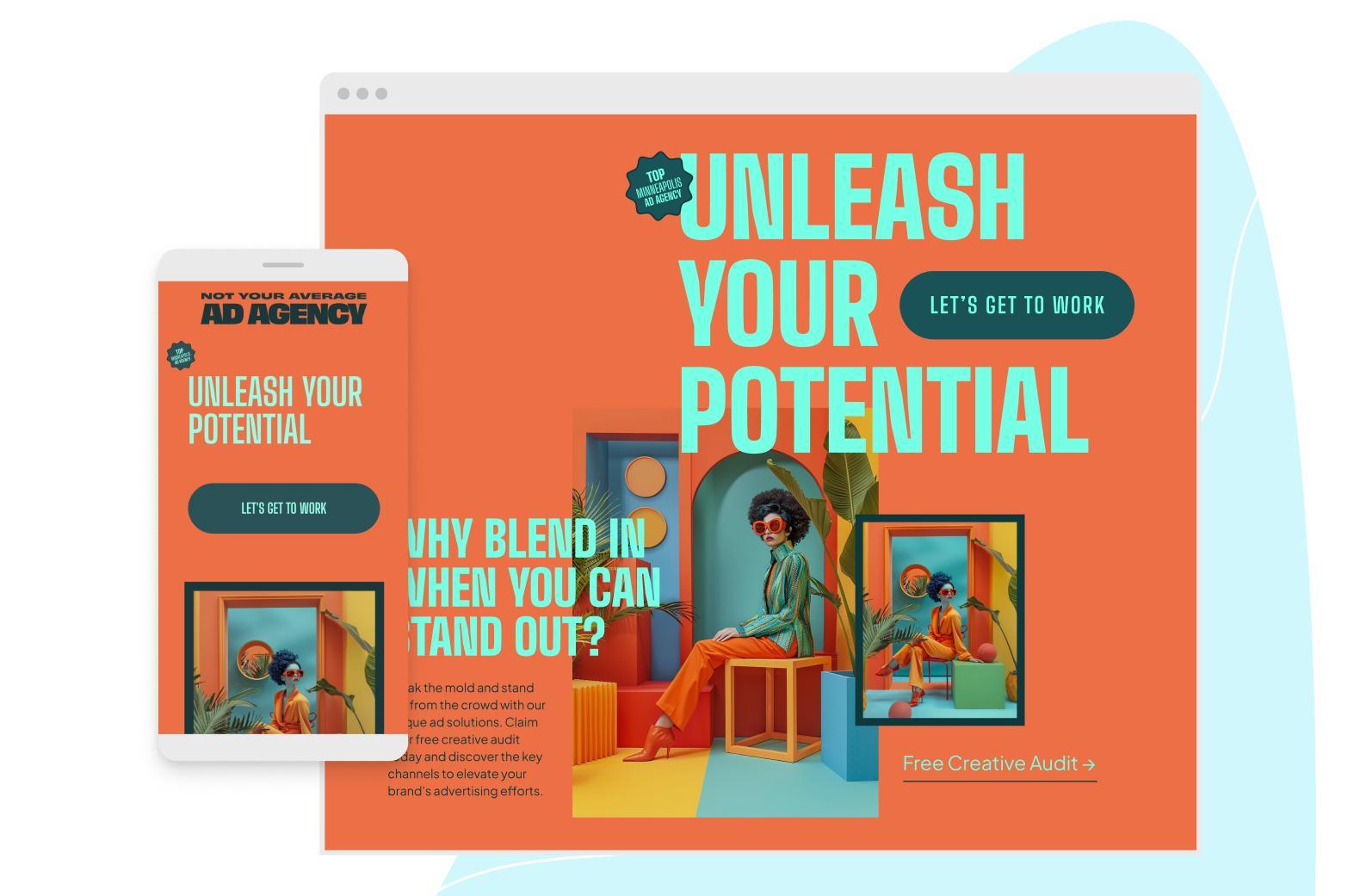 Mobile-optimized dynamic landing pages