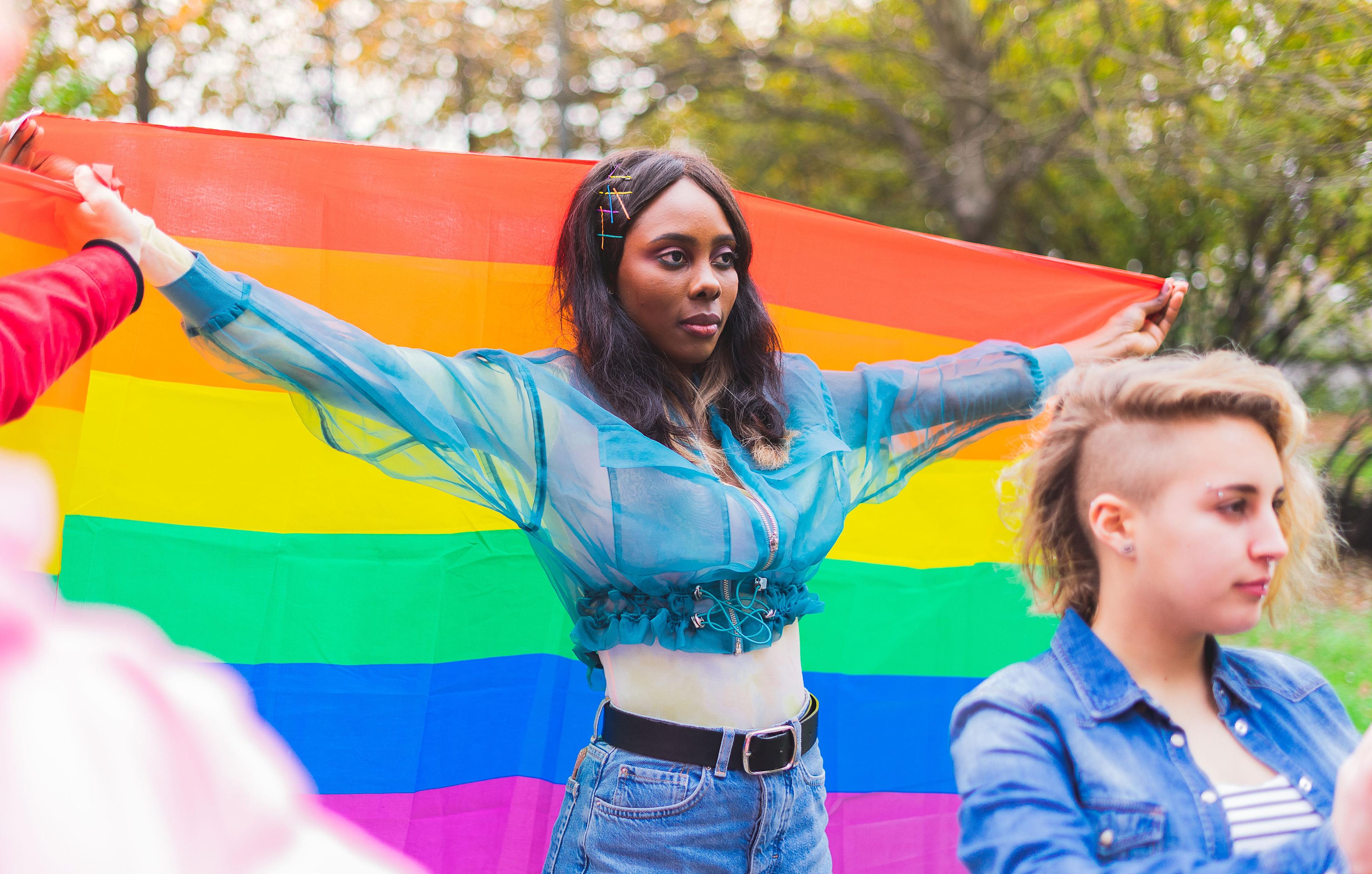 Holding A Lgbtq Flag 1552168