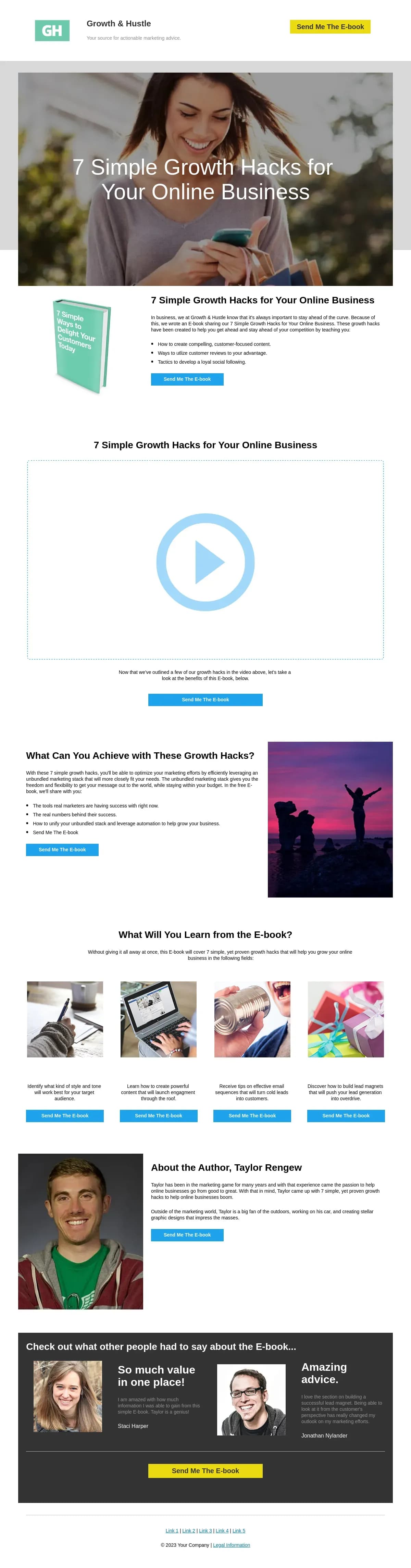 LinkedIn Landing Page  landing page template by Leadpages