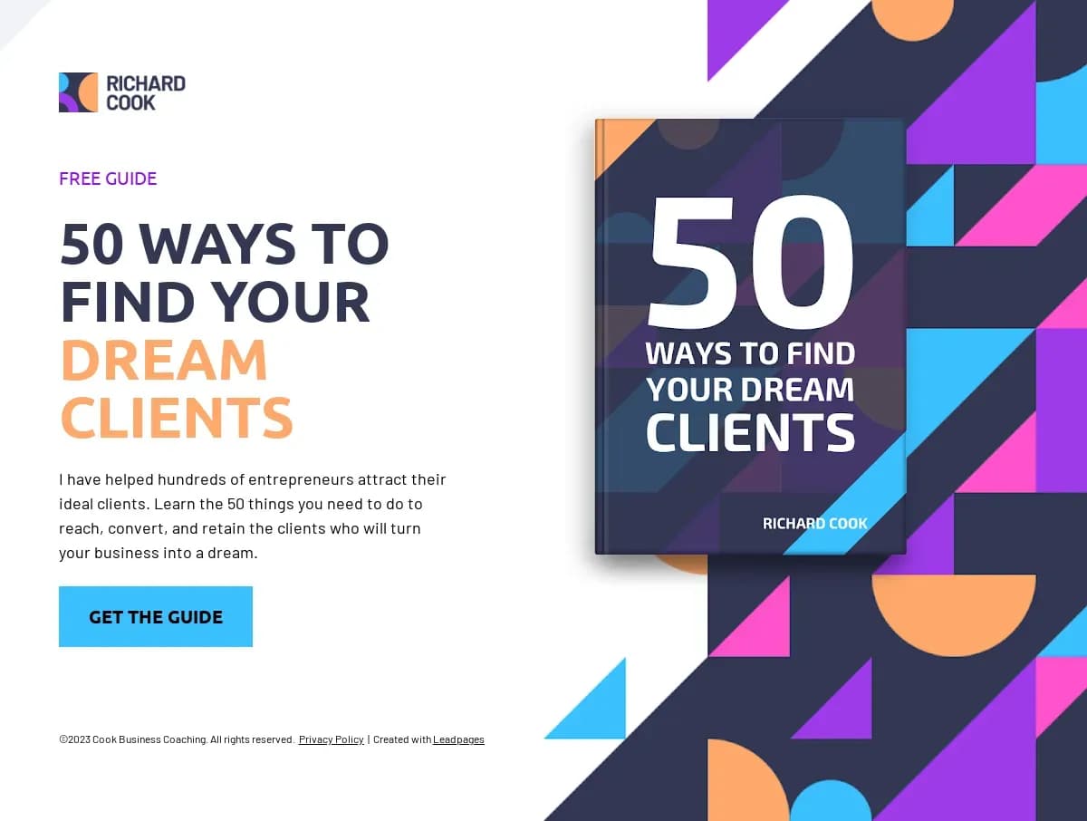 Creative Coach Freebie landing page template by Leadpages