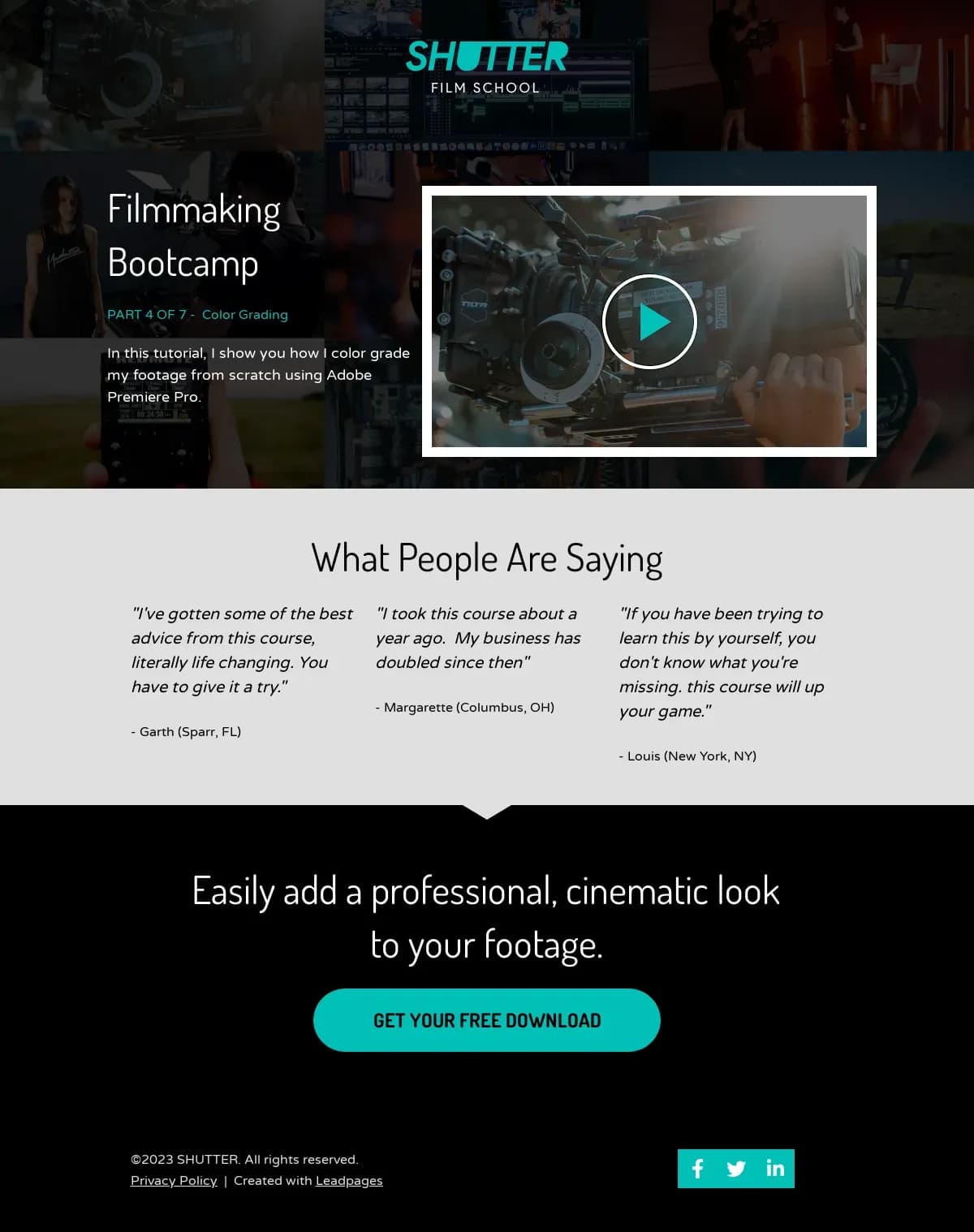 Video Lesson Page For Autoresponder Followup  landing page template by Leadpages