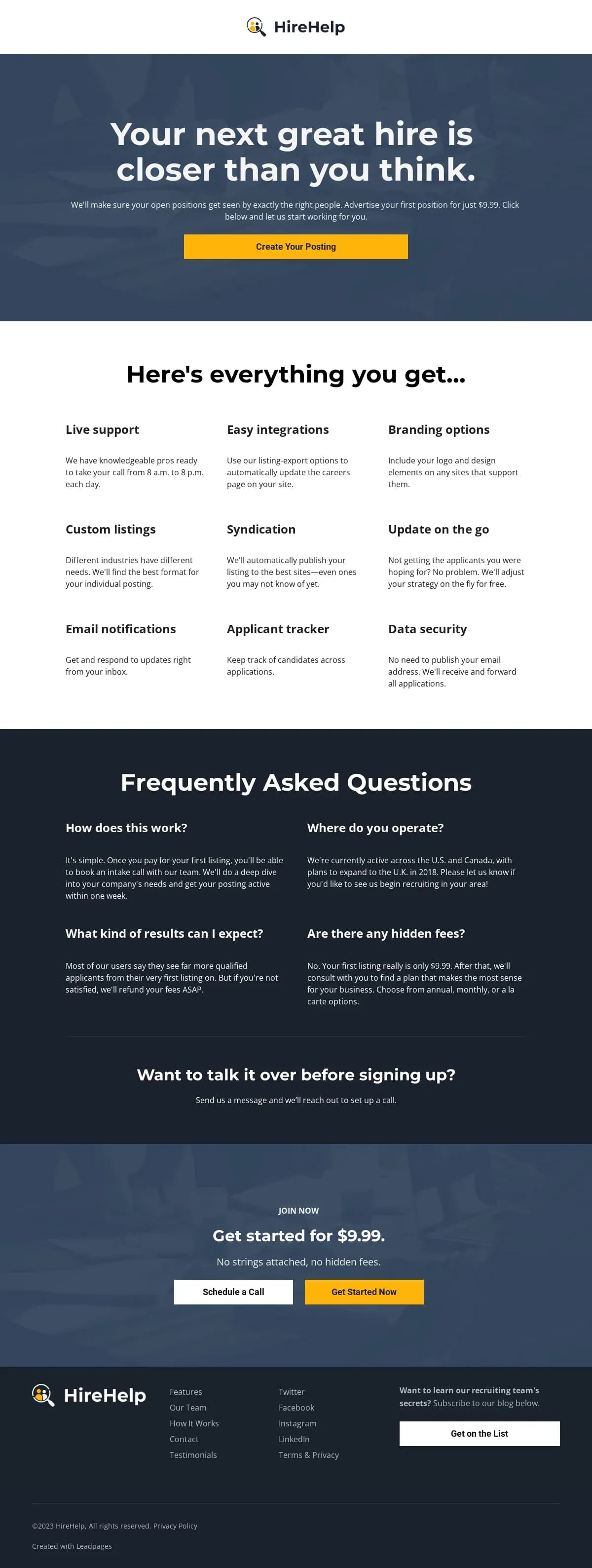 Comprehensive Checkout Page landing page template by Leadpages