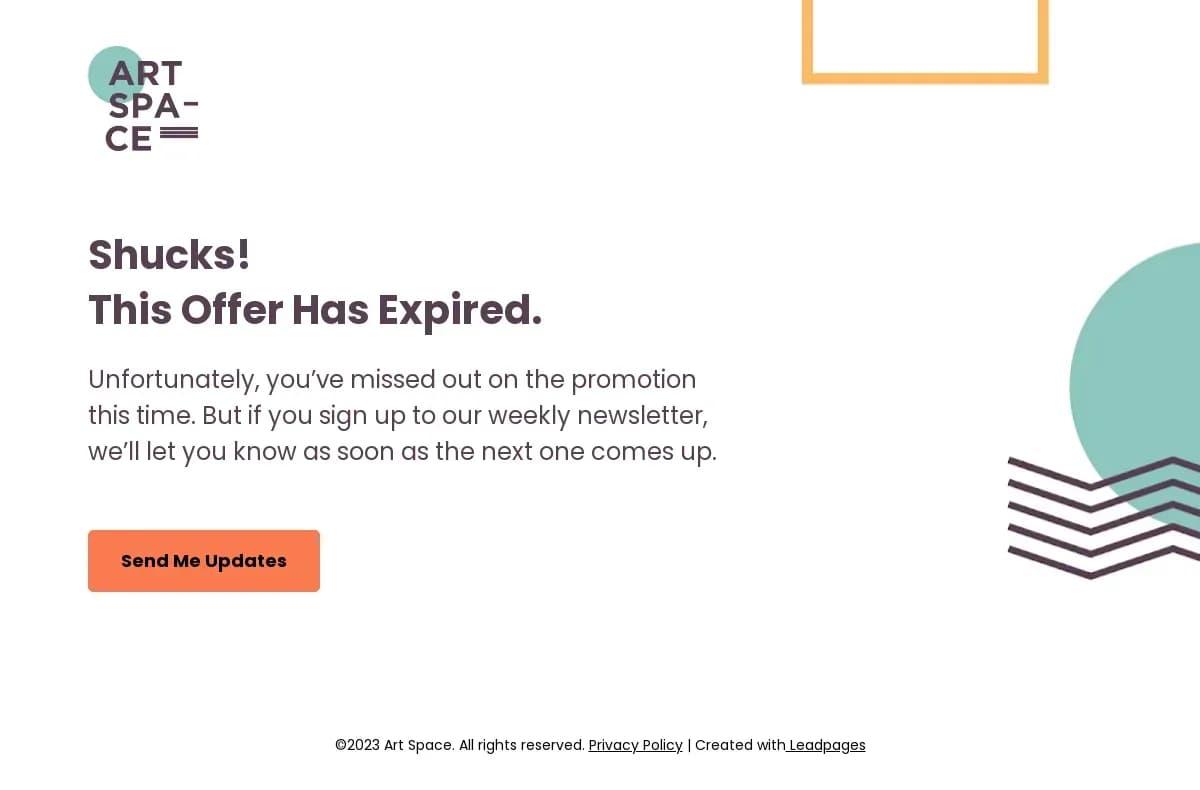 Cyber Monday Expiring Offer landing page template by Leadpages