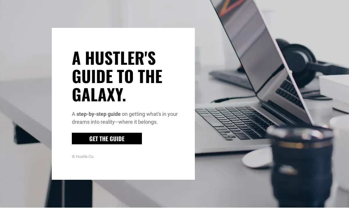 Free Guide landing page template by Leadpages