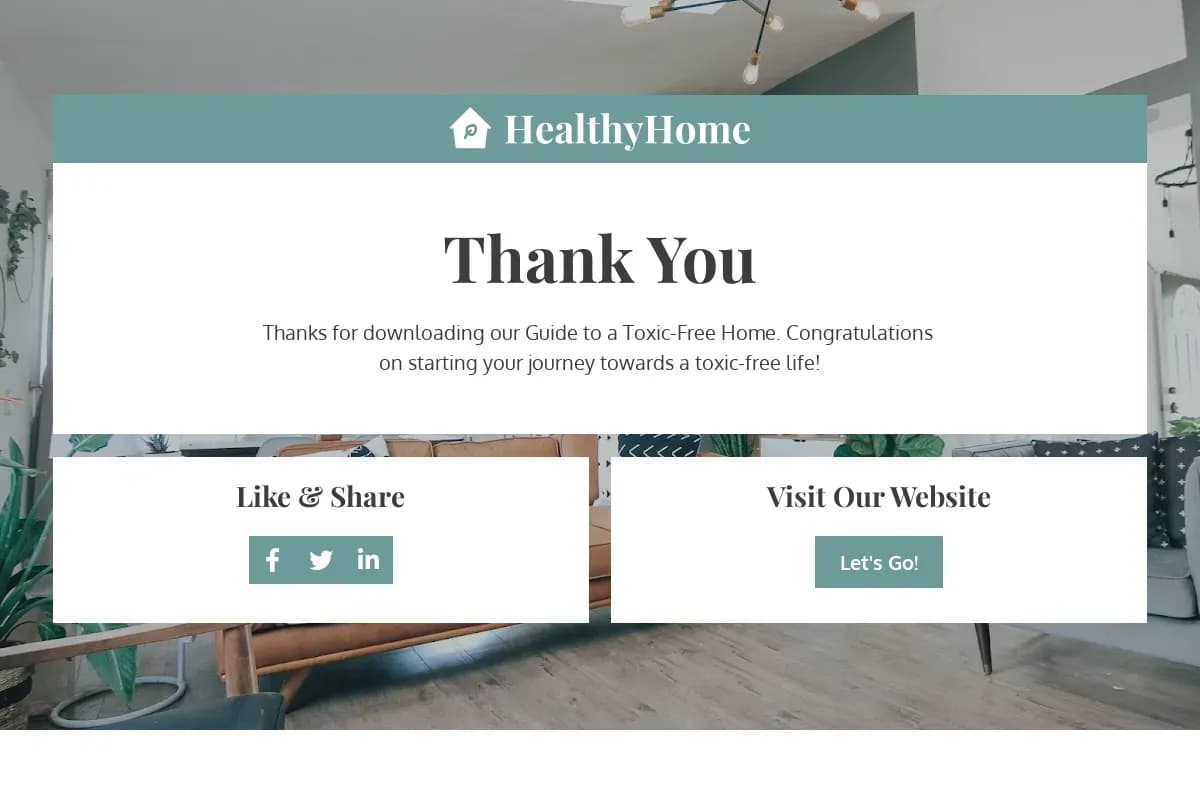 Guide Thank You landing page template by Leadpages