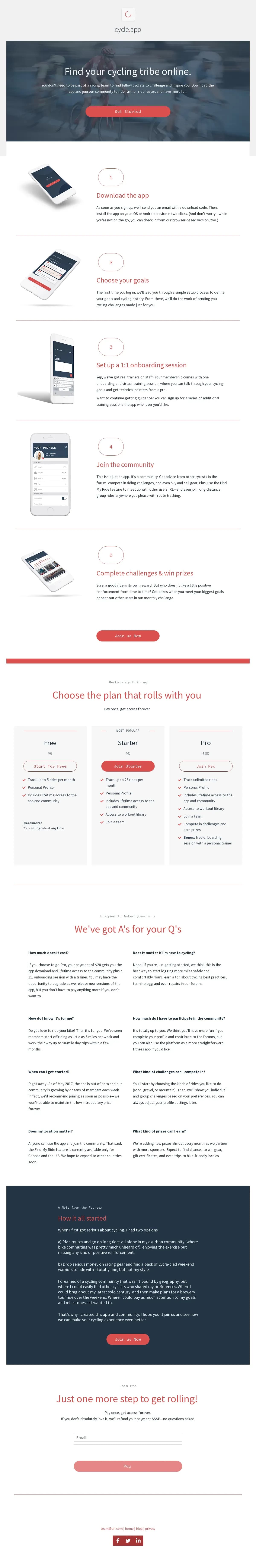 App Pricing Tiers landing page template by Leadpages