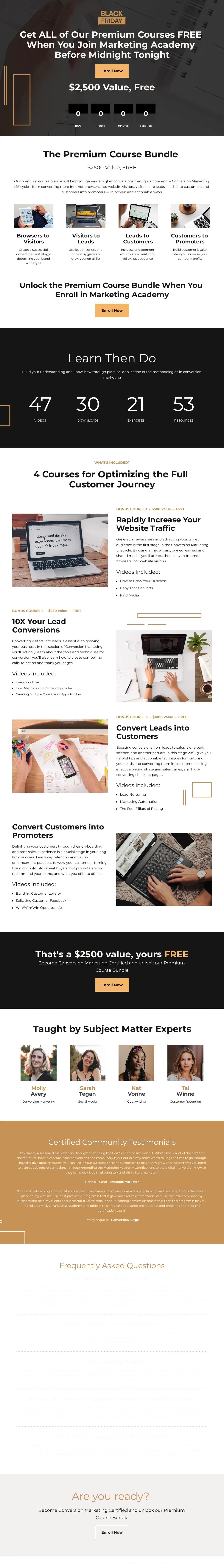 Black Friday Bundle Promotion landing page template by Leadpages