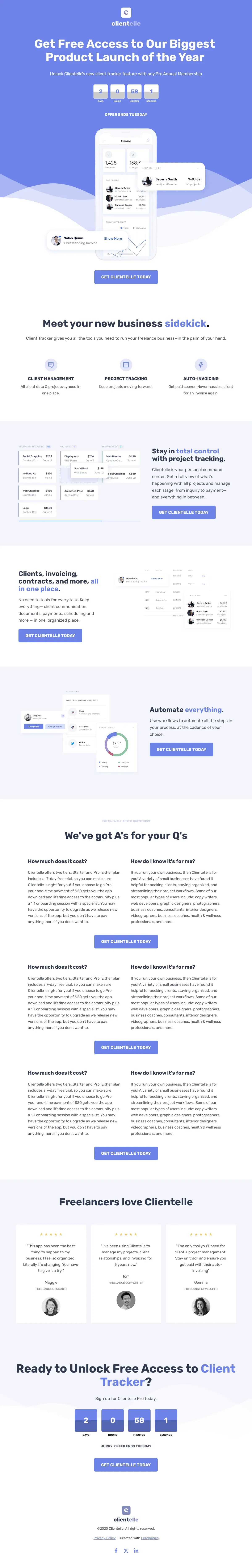 Limited Time Promotion landing page template by Leadpages